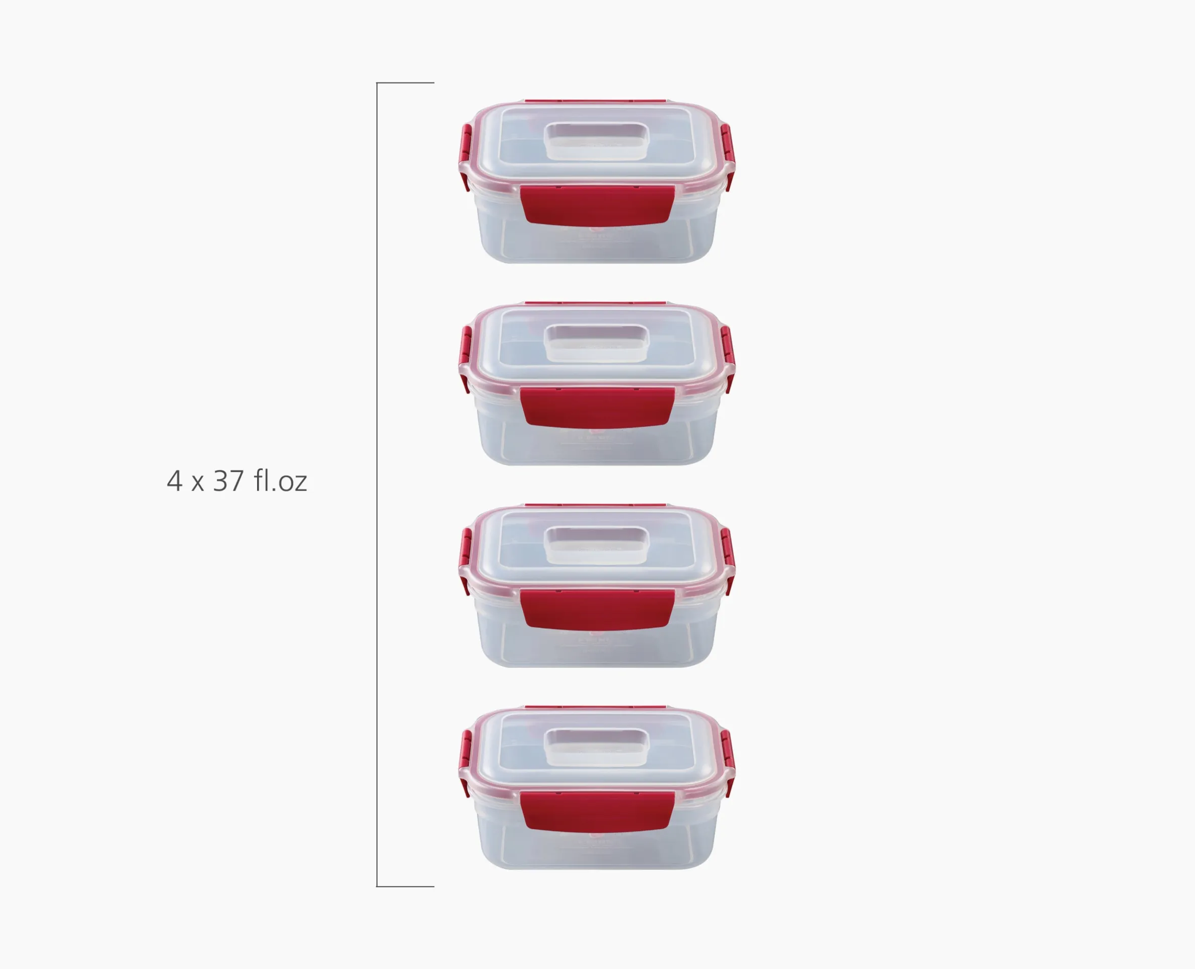 Nest™ Lock 8-Piece Red 1.1L Food Container Set