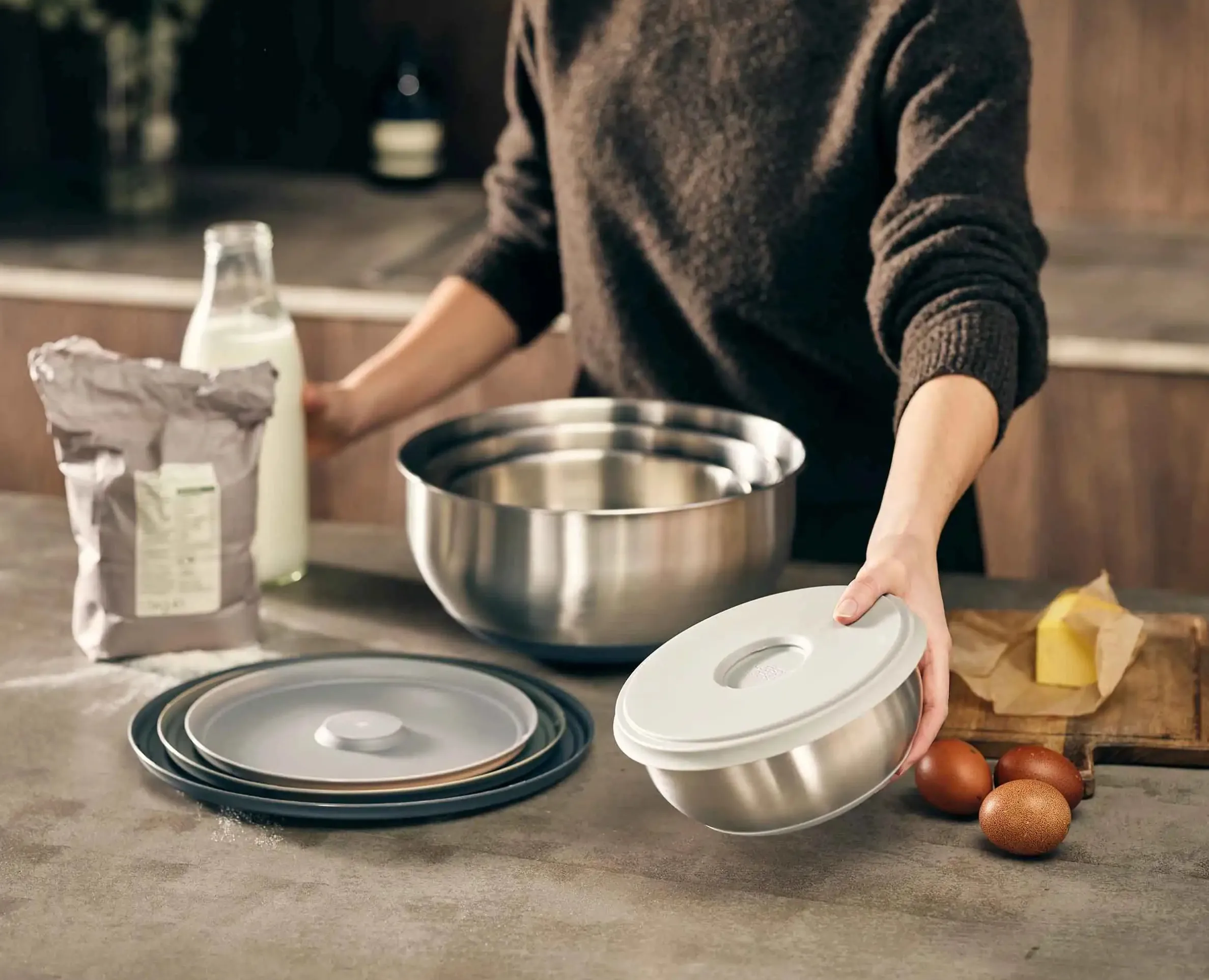 Nest™ Prep&Store Stainless-steel Bowl Set