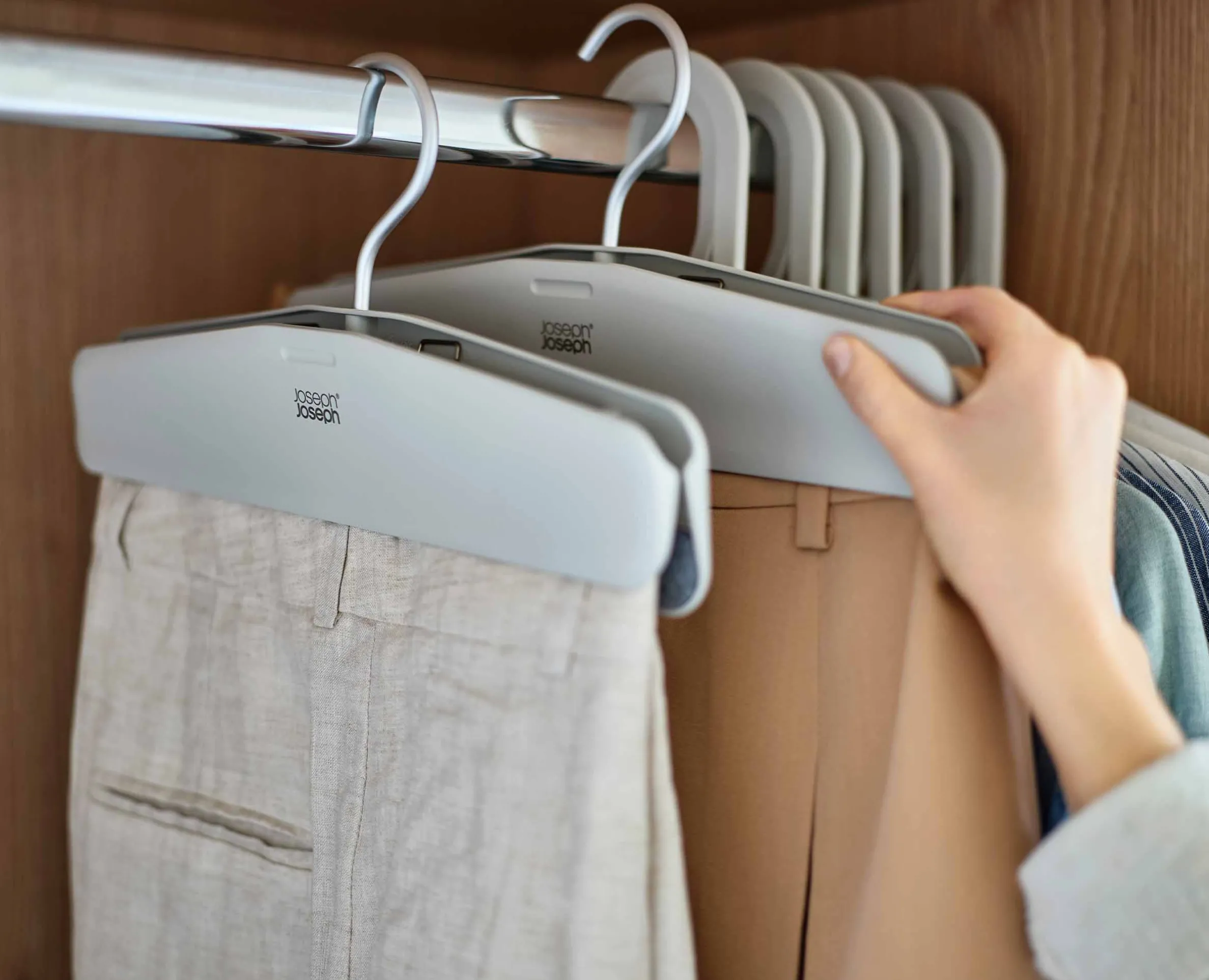 Orderly™ Easy-grip Set of 2 Ecru Skirt & Pants Hangers