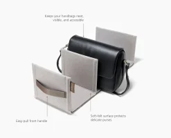 Orderly™ Ecru Bag & Purse Closet Organizer