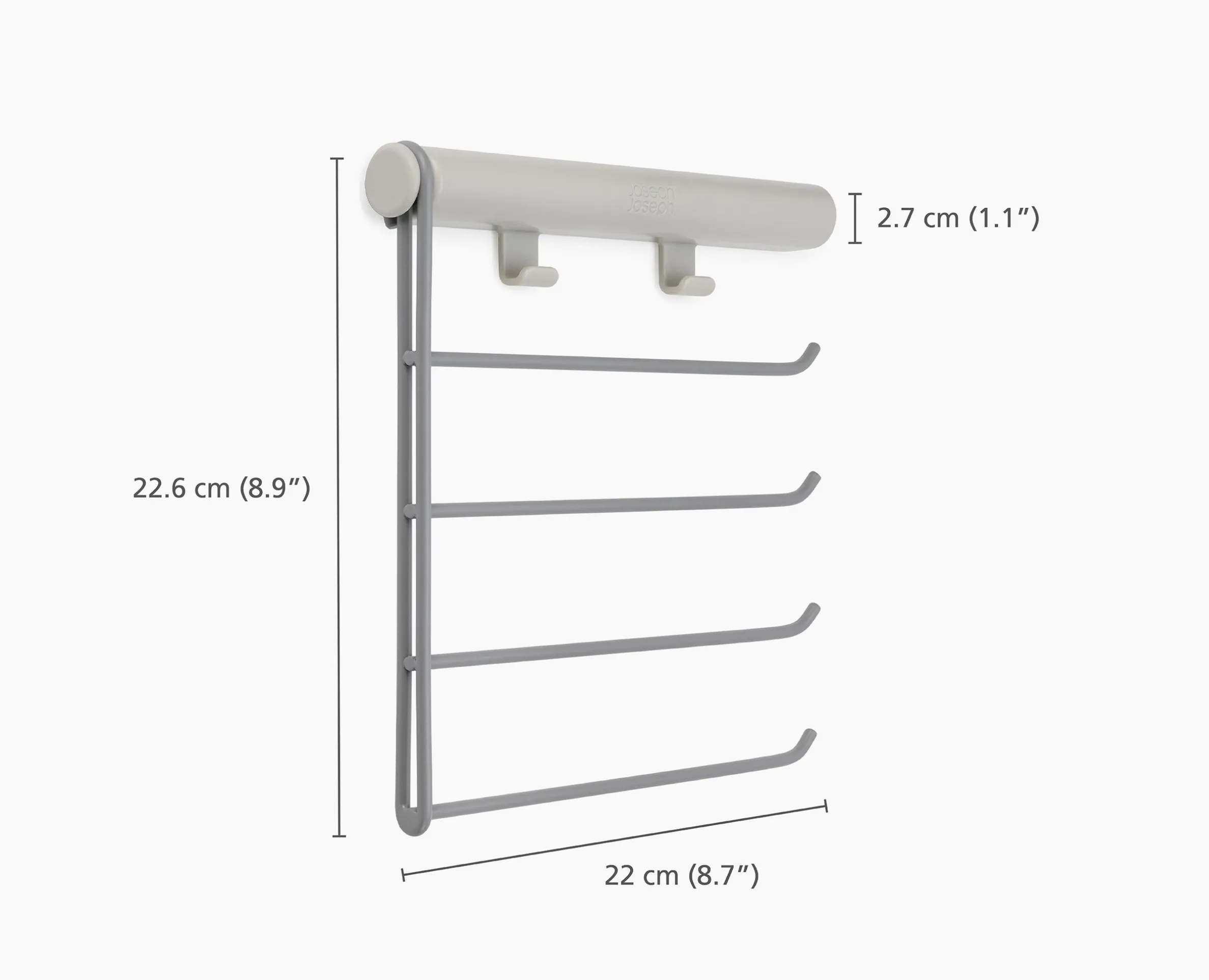 Orderly™ Ecru Belt, Tie & Scarf Hanging Rack