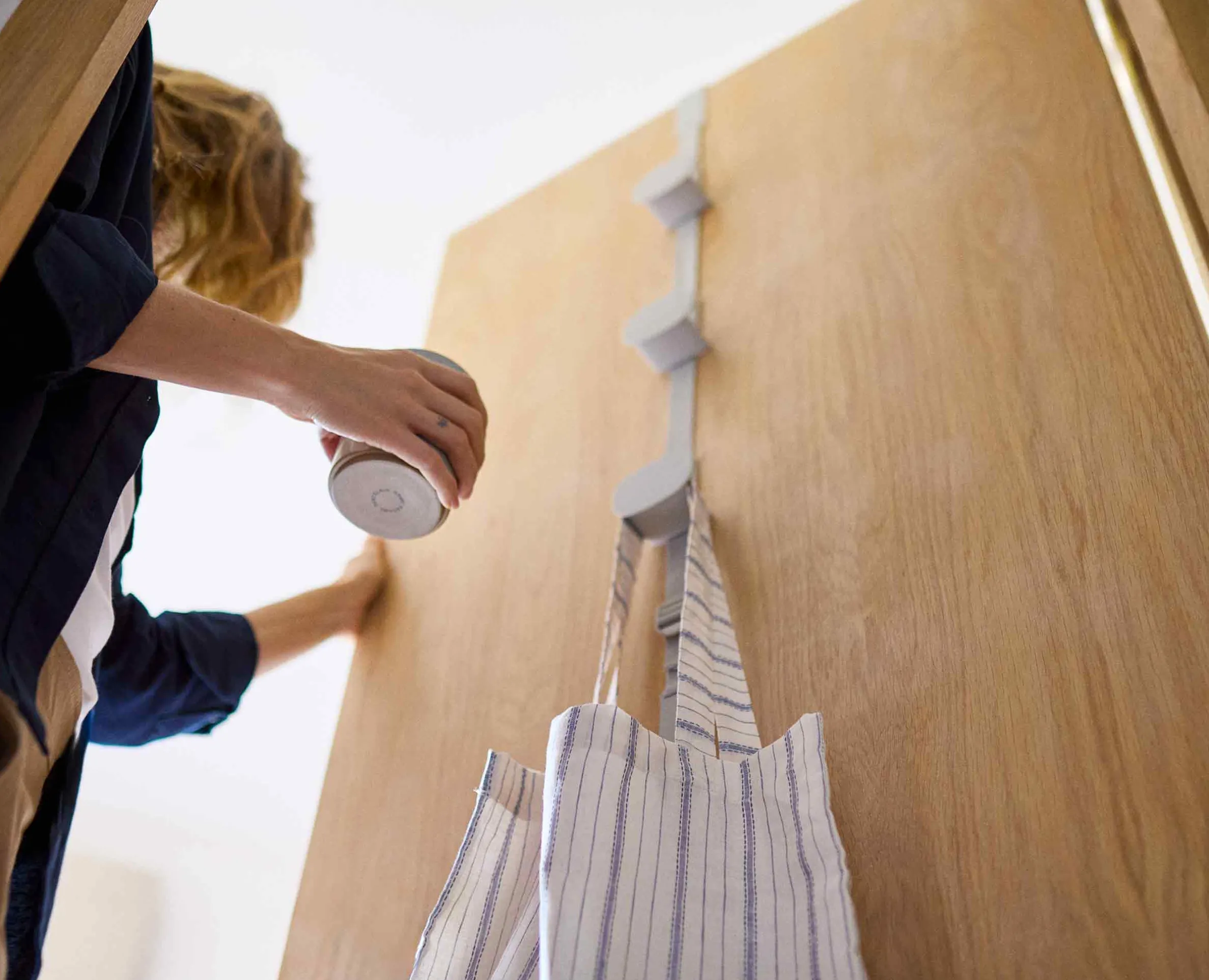 Orderly™ Ecru Over-Door Handbag Storage Holder