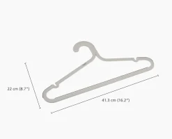 Orderly™ Set of 5 Anti-tangle Ecru Clothes Hangers
