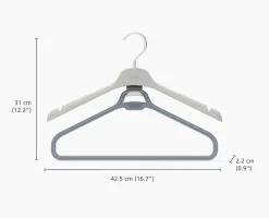 Orderly™ Set of 2 Ecru Long Garment Hangers