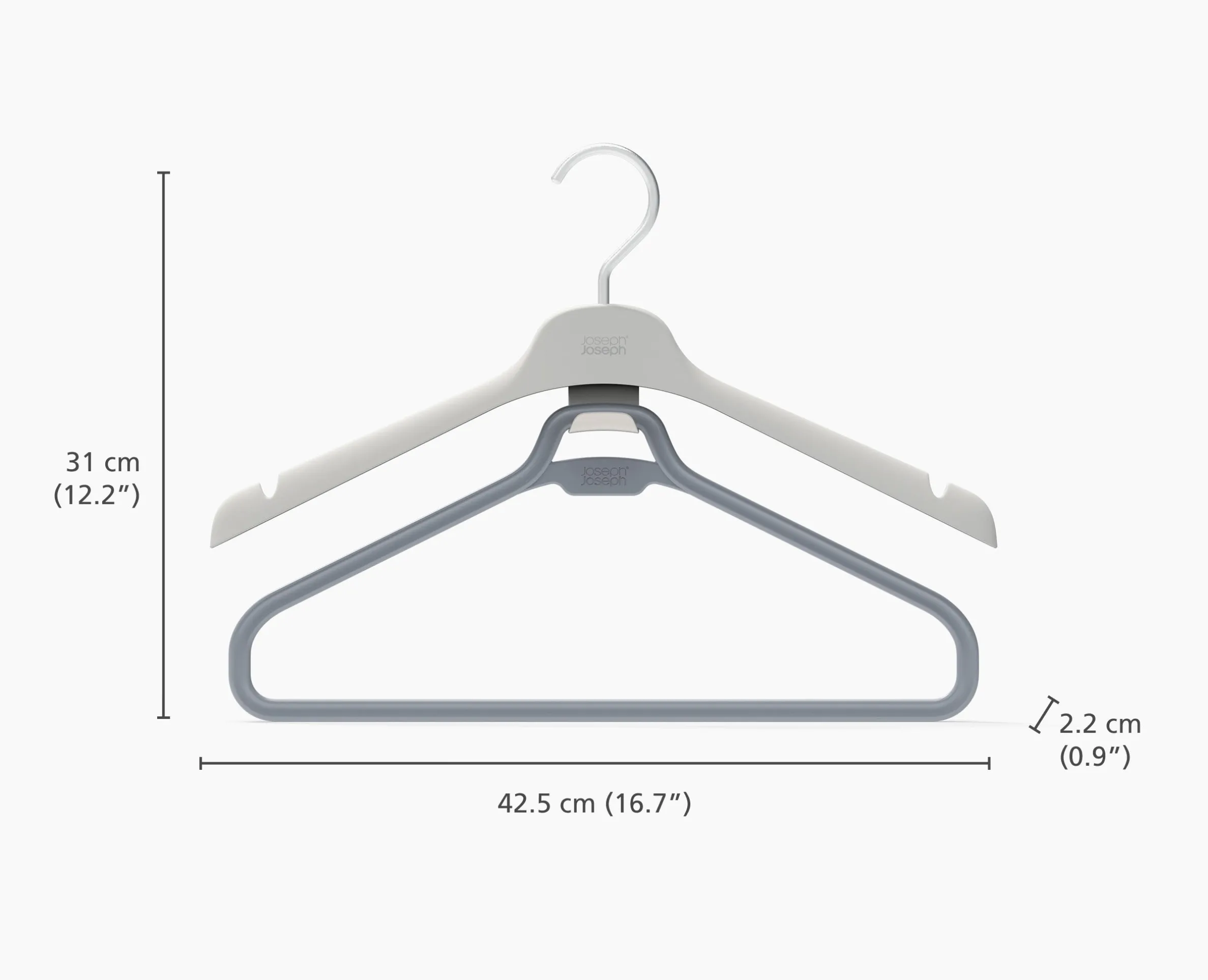 Orderly™ Set of 2 Ecru Long Garment Hangers