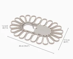 Petal™ 22-piece Quick-grip Ecru Drying Hanger