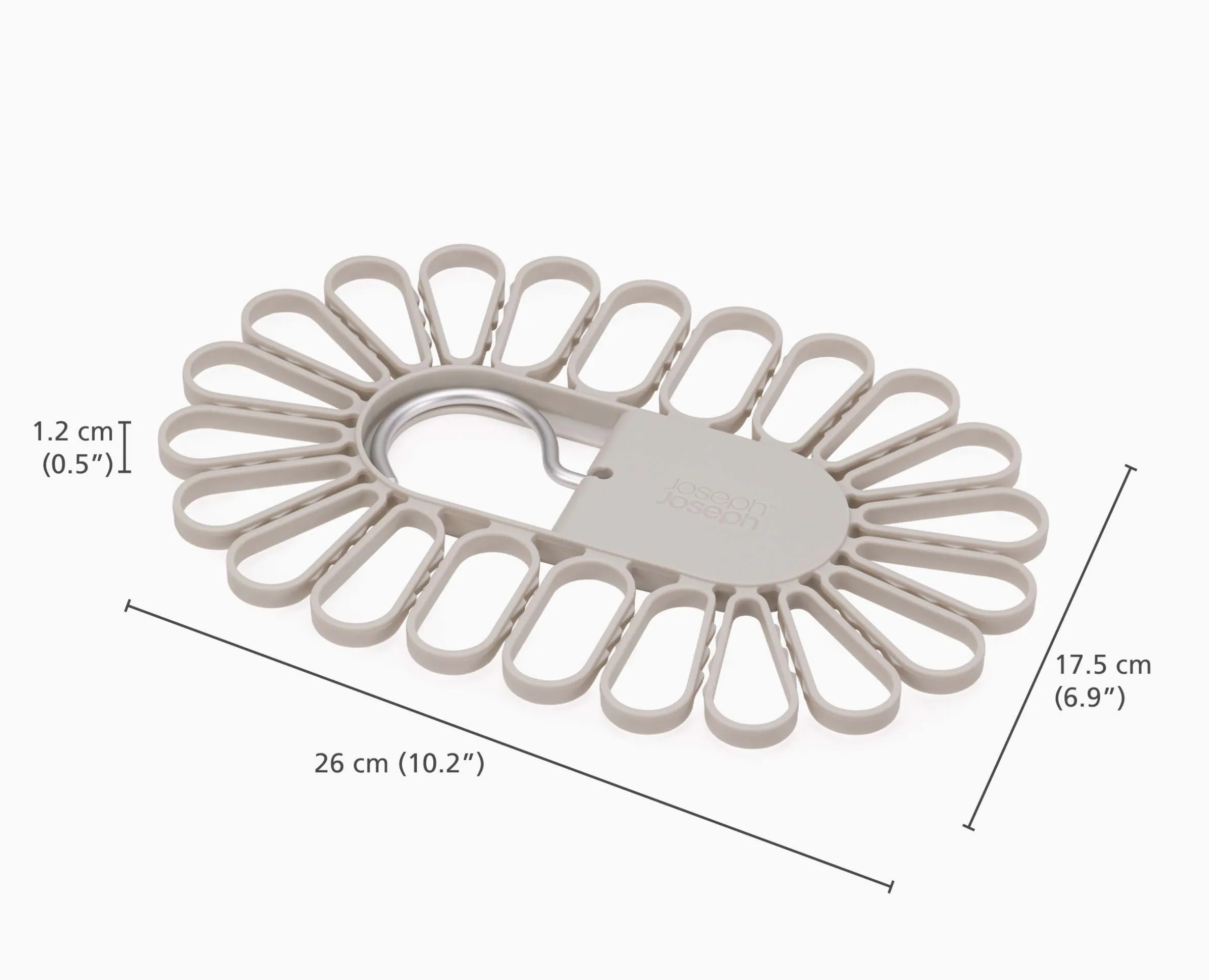 Petal™ 22-piece Quick-grip Ecru Drying Hanger