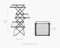 2-Piece AirFrame™ 21m & Petal™ 32-Piece Clothes Drying Rack Set