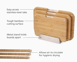 2-piece Bamboo Cutting Board & Knives Set