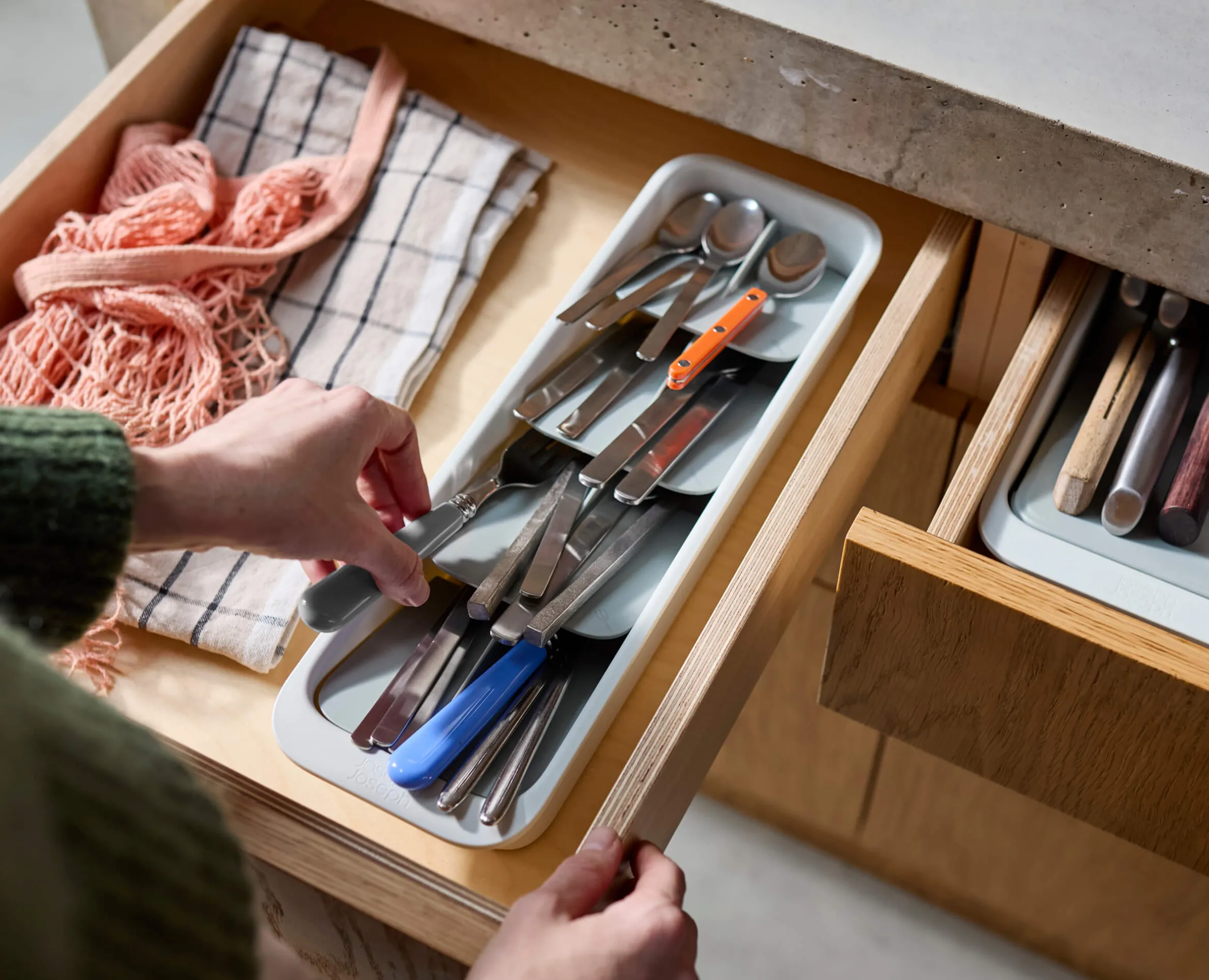 2-piece DrawerStore™ Cutlery & Knife Organizer Set