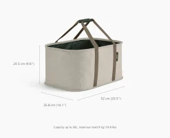 2-piece Ecru Tota Trio 90L & Hold-All™ 35L Laundry Basket Set