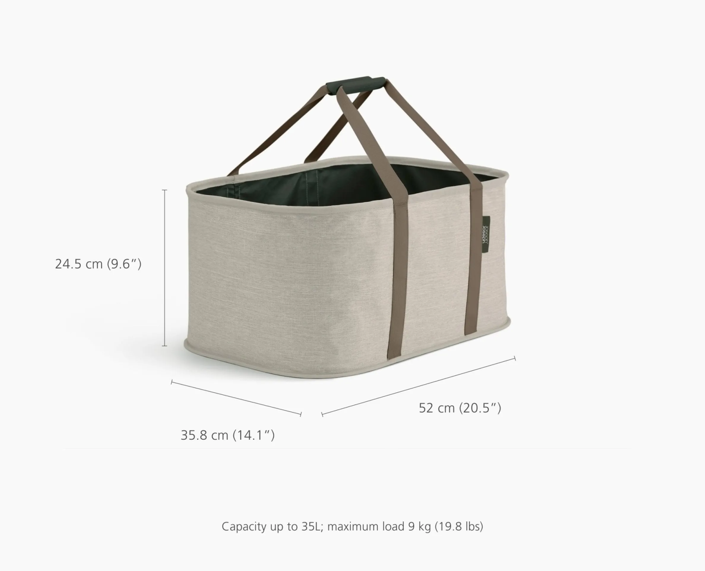 2-piece Ecru Tota Trio 90L & Hold-All™ 35L Laundry Basket Set