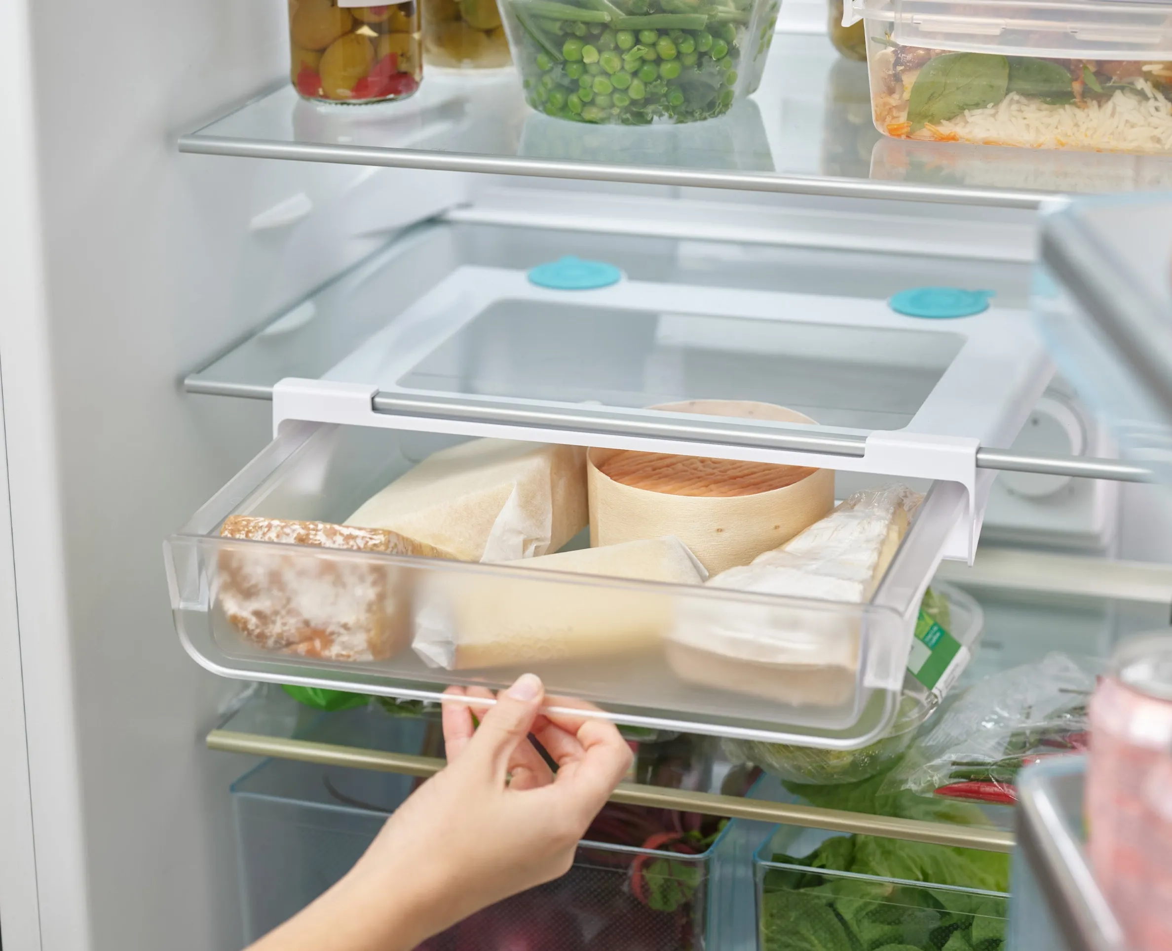 2-piece FridgeStore™ Clear Under-shelf Drawer & Storage Bin Set