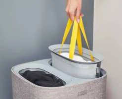 2-piece Gray Laundry Basket Set