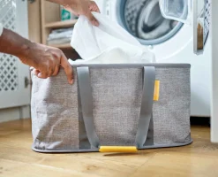 2-piece Gray Laundry Basket Set