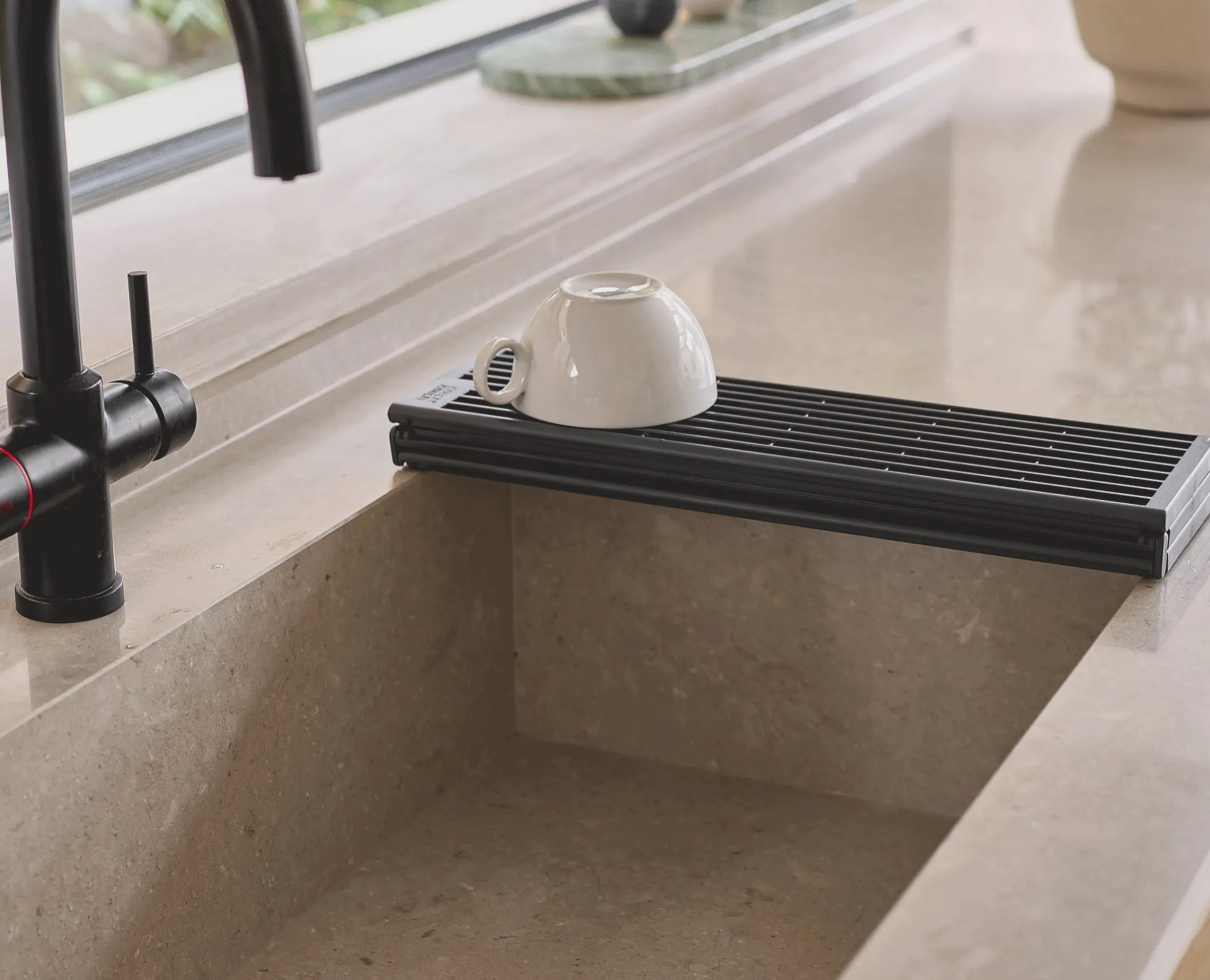 Platform Folding Gray Sink Drainer