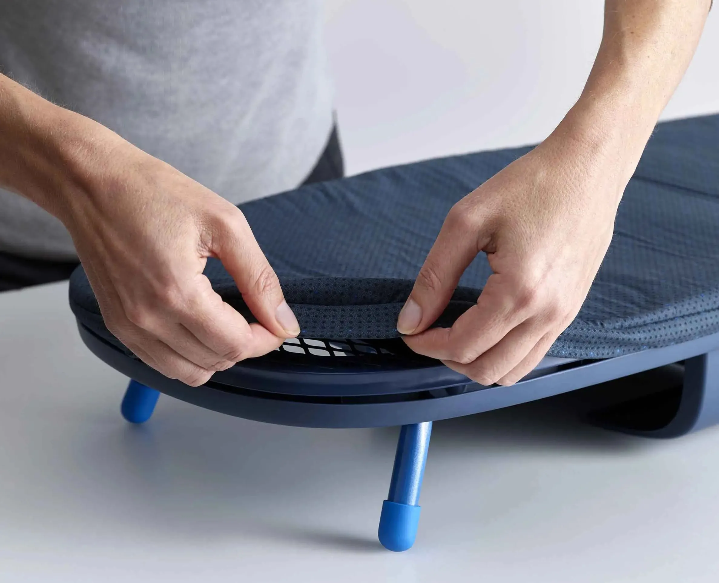 Pocket Plus 35" Folding Blue Ironing Board with Advanced Cover