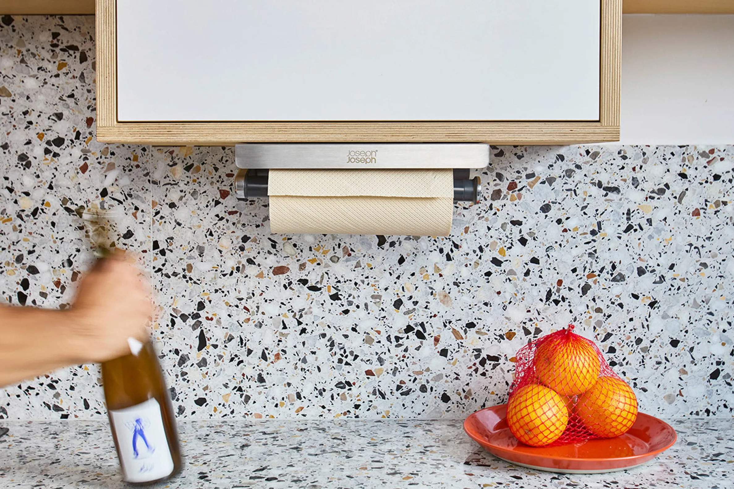 RollGrip™ Under-Shelf Stainless-Steel Paper Towel Holder