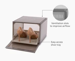 ShoeCase 6-piece Gray Shoe Storage Box