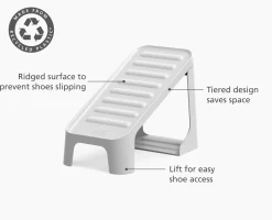 Shoe-In™ Compact 6-piece Ecru Shoe Caddy