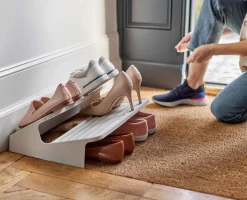 Shoe-In™ Large Space-saving Ecru Shoe Rack