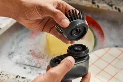 SinkTech™ Compact Soap Dispensing Dish Brush with Steel Stand