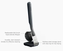 SinkTech™ Dish Brush with Steel Stand
