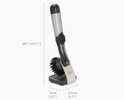 SinkTech™ Soap Dispensing Dish Brush with Steel Stand