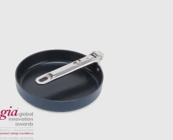 Space Folding Handle Ceramic Non-stick 8" Blue Frying Pan