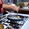 Space Folding Handle Non-Stick 12" Blue Shallow Frying Pan