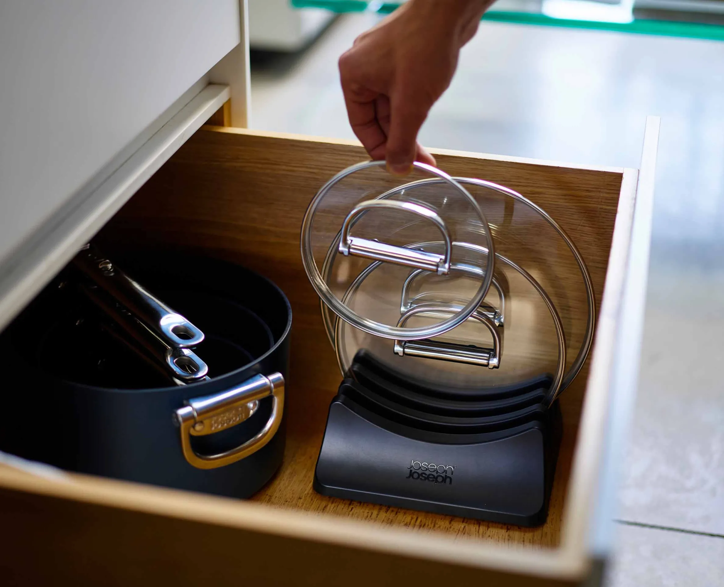 Space 3-piece Pan Lid Storage Stand