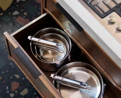 Space Steel Folding Handle 10-Piece Cookware Set
