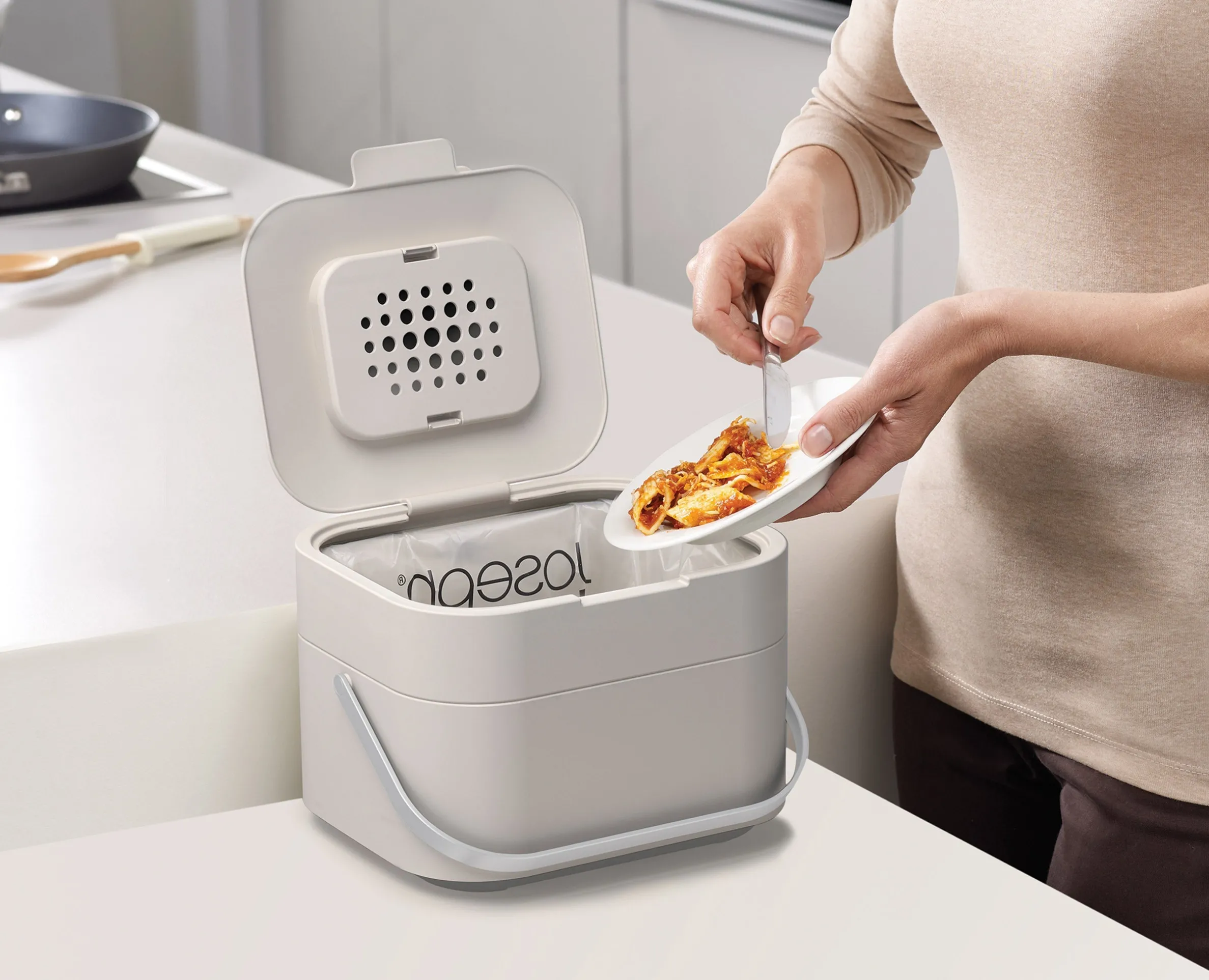 Stack 4L Stone Food Waste Caddy Starter Set