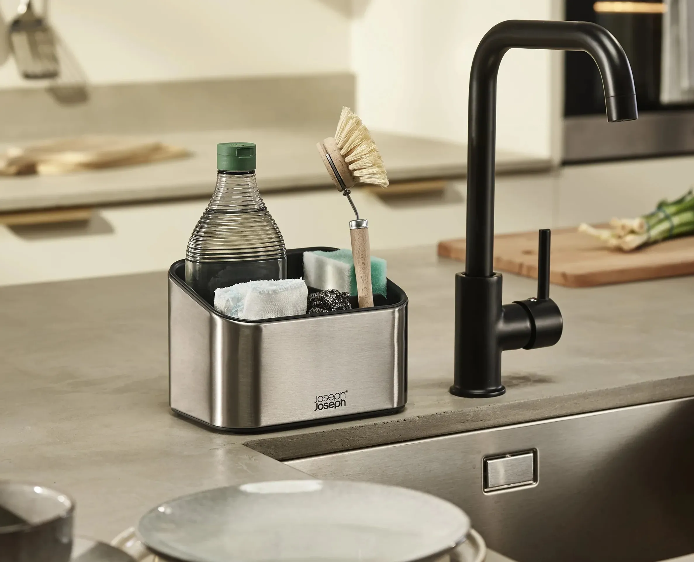 Surface™ Stainless-steel Tiered Sink Tidy