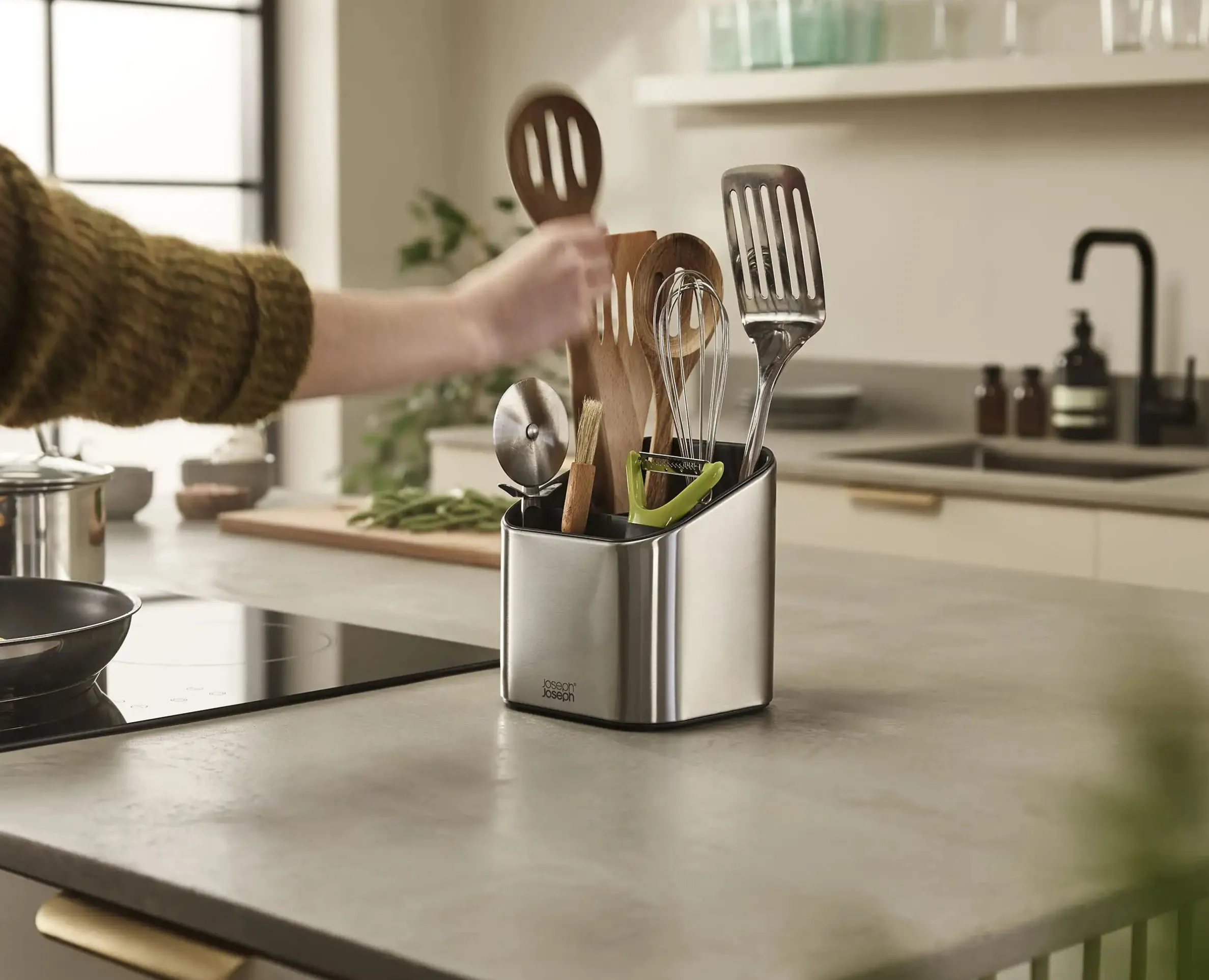 Surface™ Tiered Stainless-steel Utensil Pot