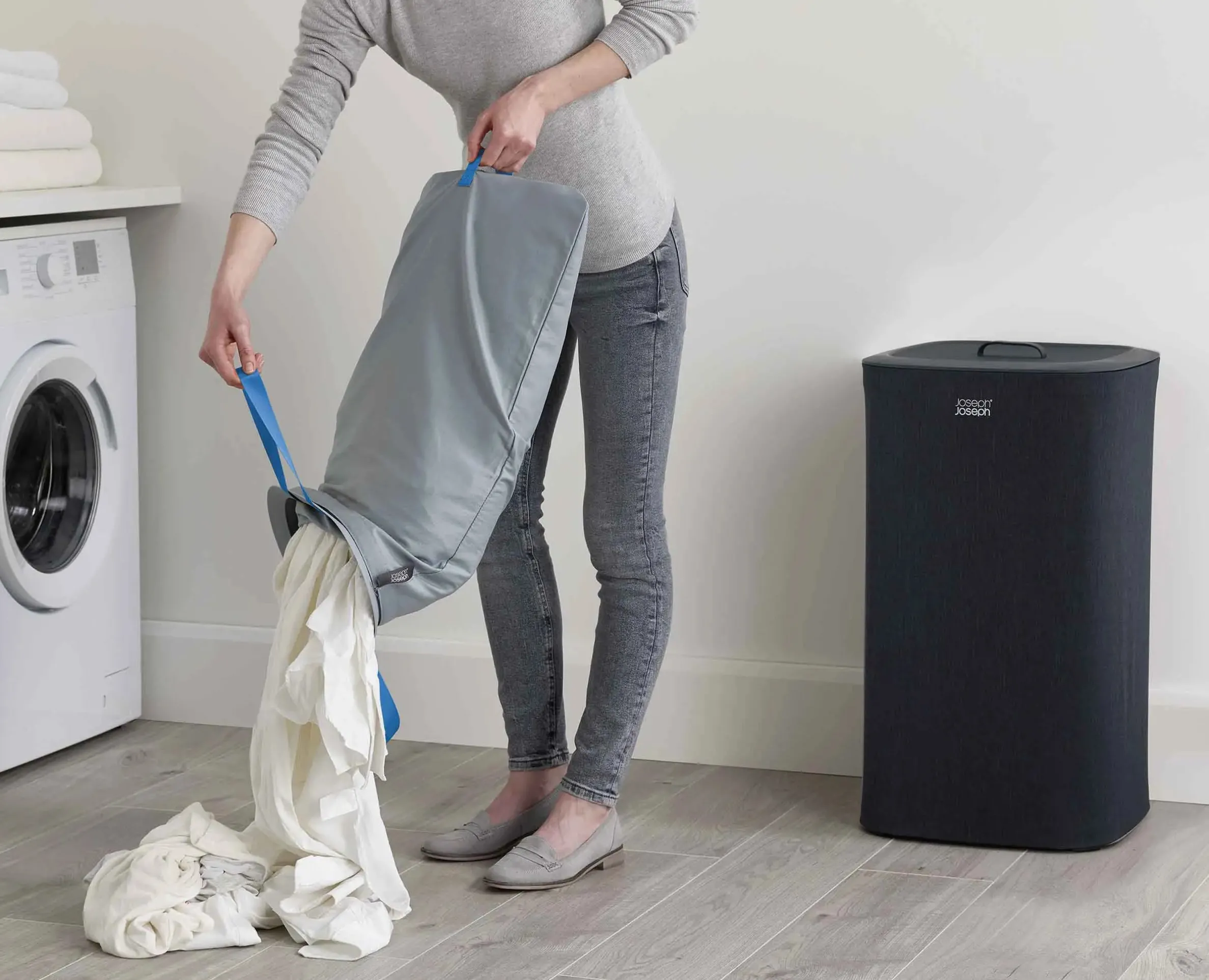 Tota 60L Black Laundry Separation Basket