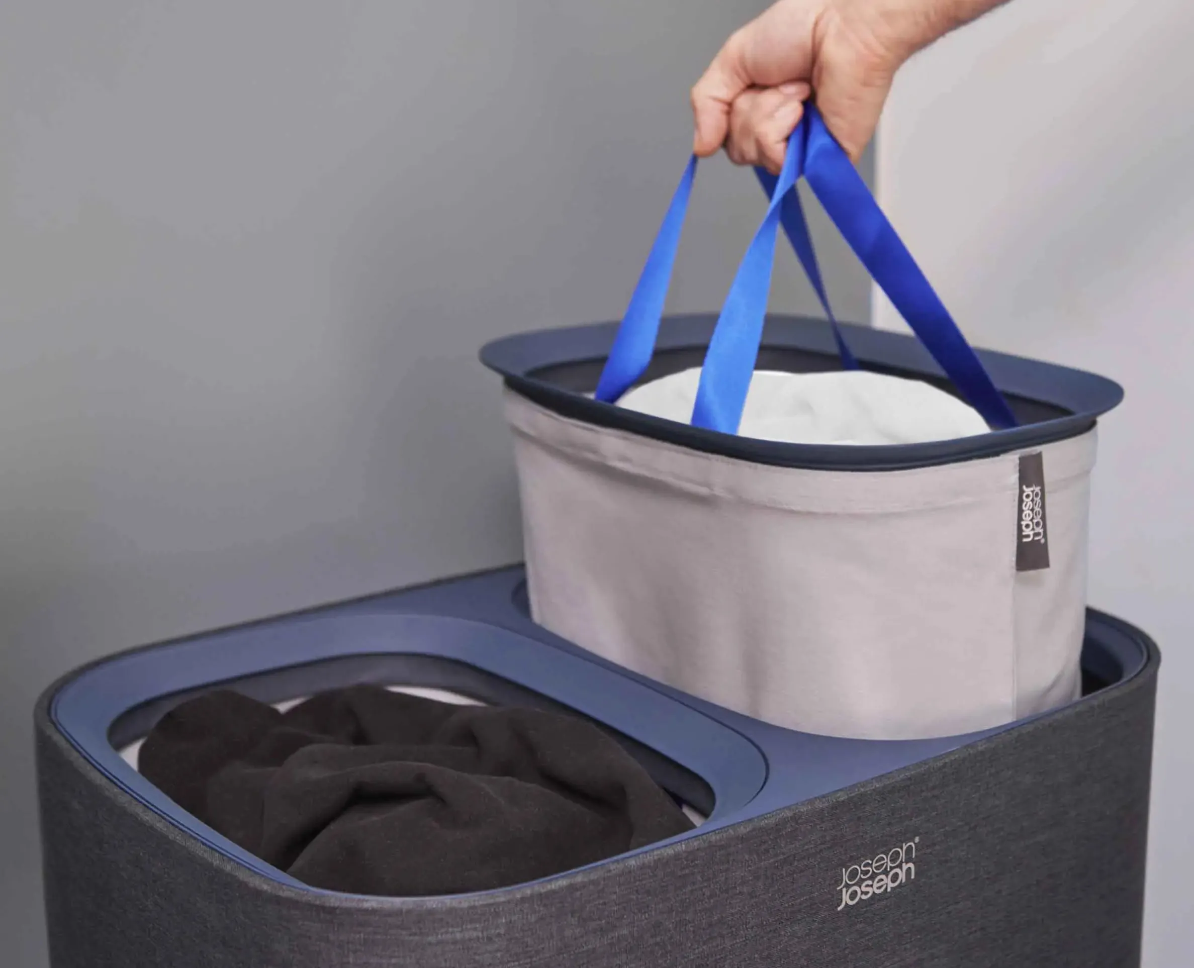 Tota 90L Black Laundry Separation Basket