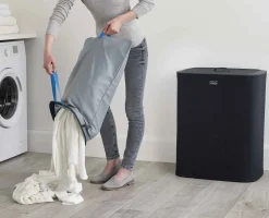 Tota 90L Black Laundry Separation Basket