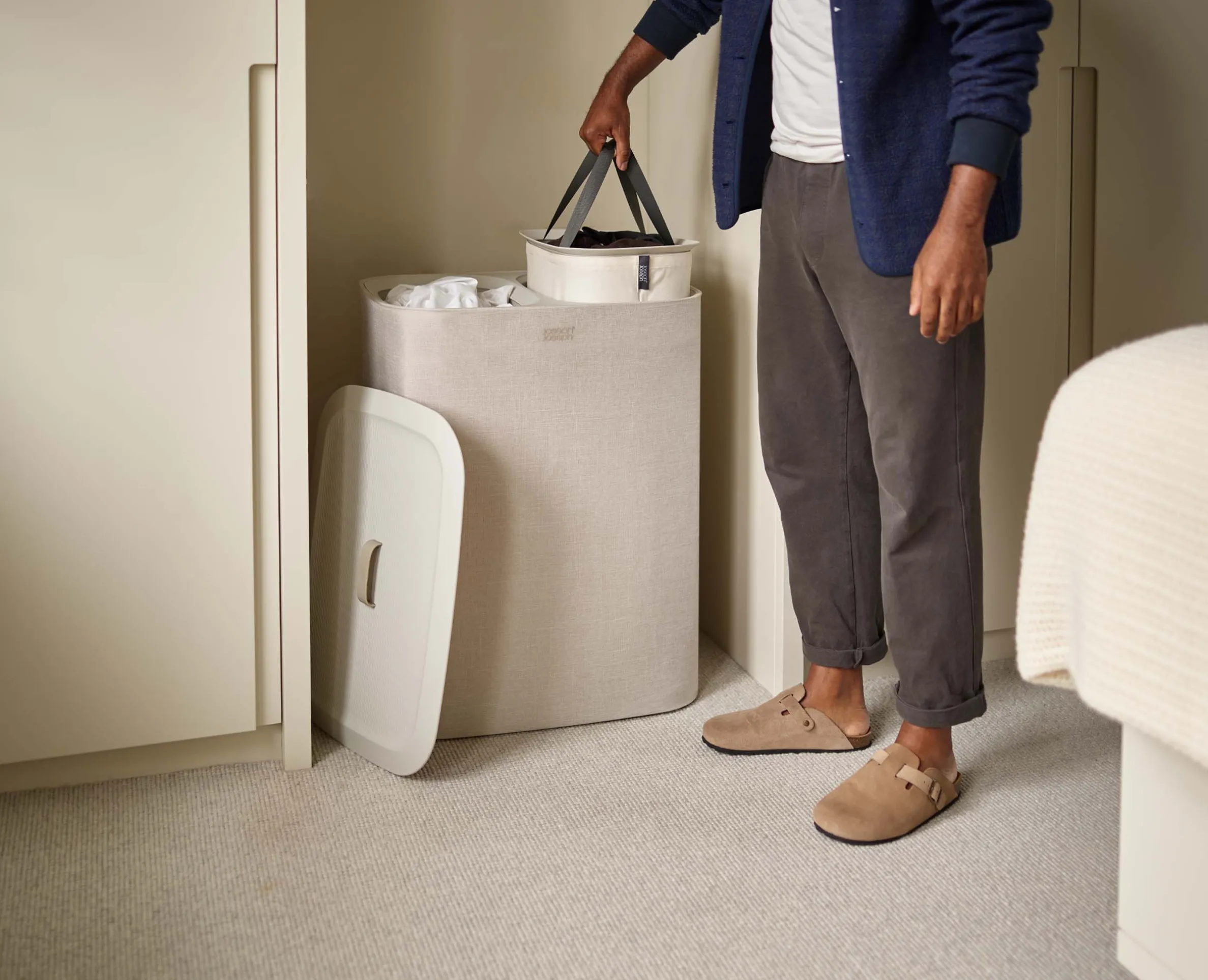 Tota 90L Ecru Laundry Separation Basket
