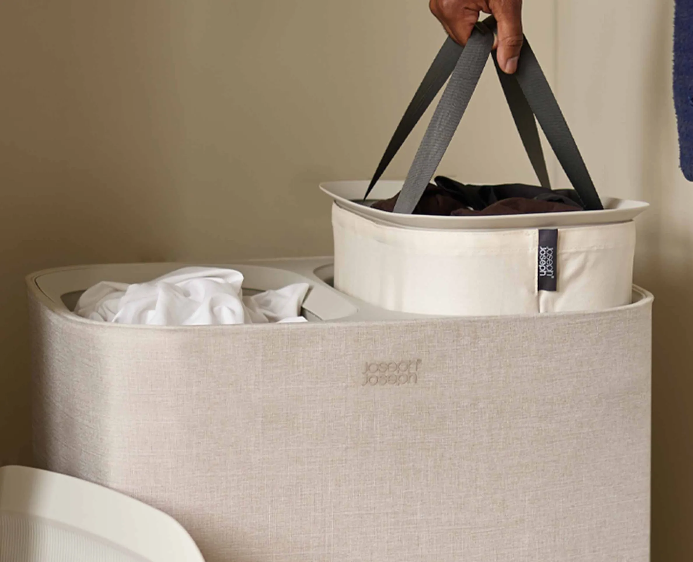 Tota 90L Ecru Laundry Separation Basket