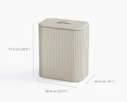 Tota Luxe 90L Ecru Laundry Separation Basket