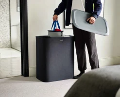 Tota Trio 90L Black Laundry Separation Basket