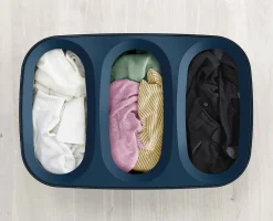 Tota Trio 90L Black Laundry Separation Basket