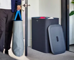 Tota Trio 90L Black Laundry Separation Basket