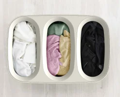 Tota Trio 90L Ecru Laundry Separation Basket