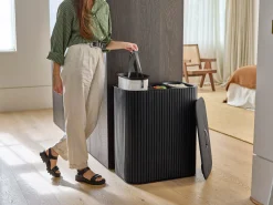 Tota Trio Luxe 90L Black Laundry Separation Basket