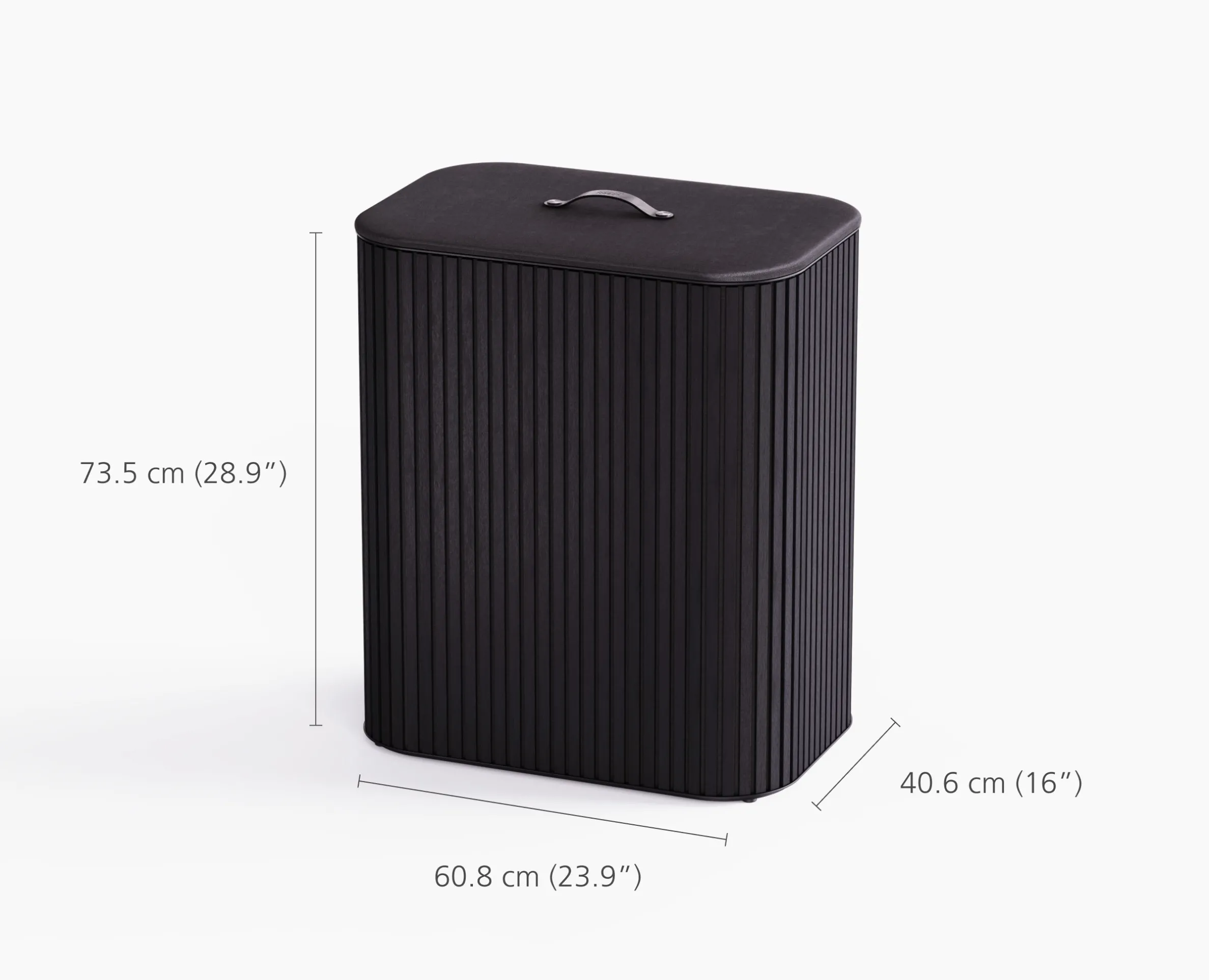 Tota Trio Luxe 90L Black Laundry Separation Basket