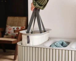 Tota Trio Luxe 90L Ecru Laundry Separation Basket