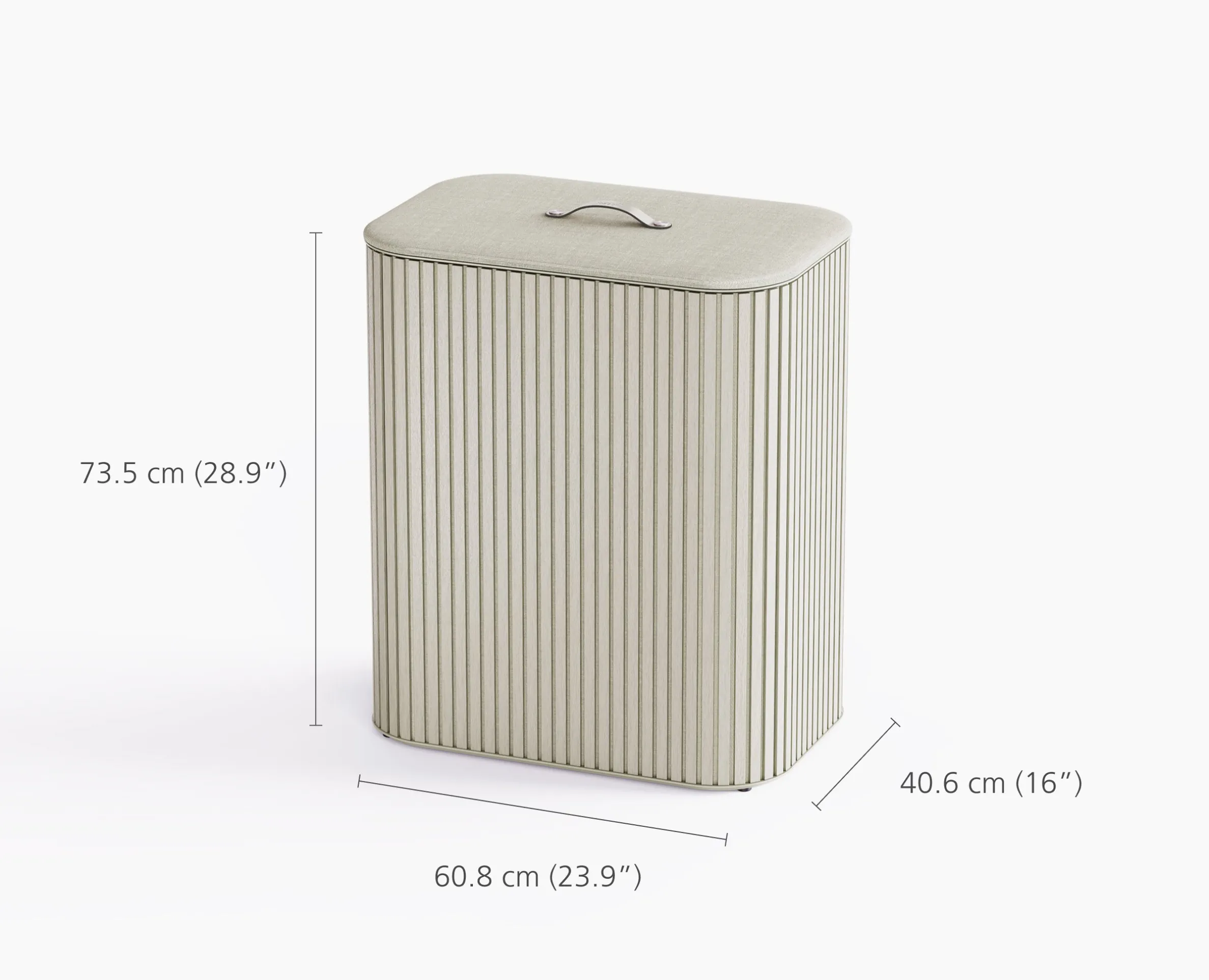 Tota Trio Luxe 90L Ecru Laundry Separation Basket