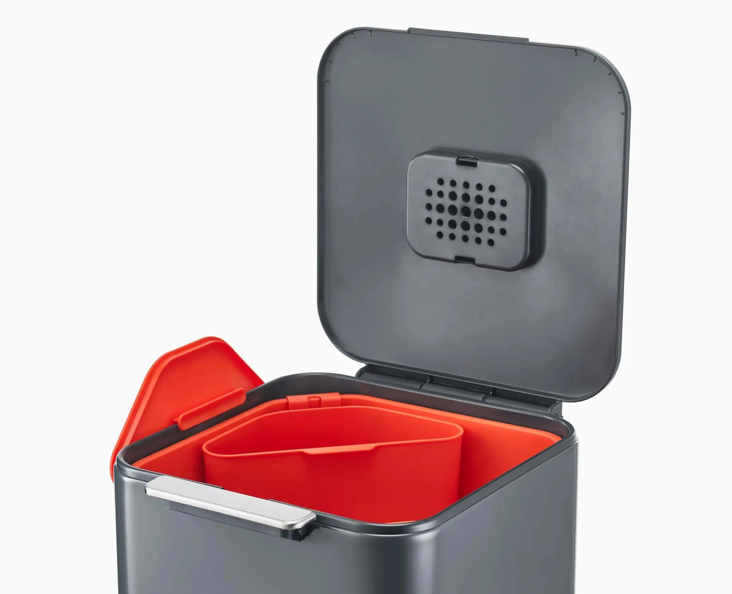 Totem Compact 40L Gray Waste & Recycling Trash Can